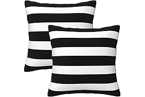 Black and White Farmhouse Accent Throw Pillow Covers