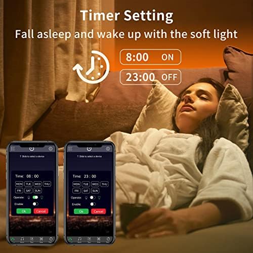 KSIPZE 100ft Led Strip Lights RGB Music Sync Color Changing Led Lights with Smart App Control Remote Led Lights for Bedroom Room Lighting Flexible Home Décor — view 2