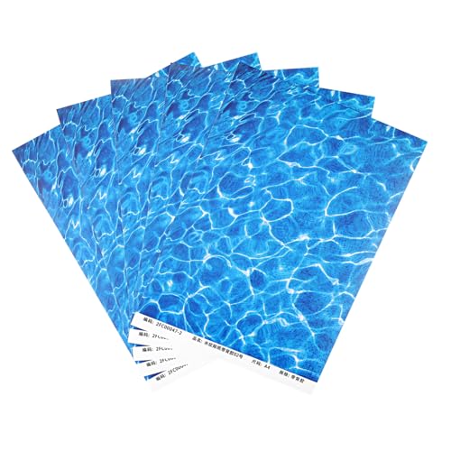 Mipcase 5 hojas Láminas de Agua Artificial para Mesa de Arena Base Resistente de Arroyo para Miniaturas y Modelos de Paisaje Simulación Realista de Río para Decoración DIY de