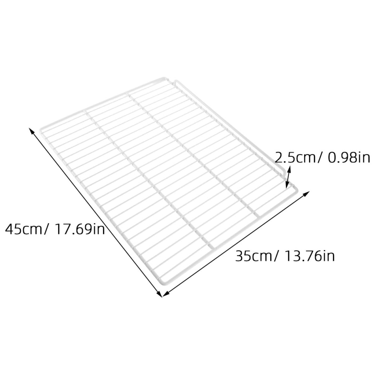 SHINEOFI Metall Kühlschrankablagen 2 Stück mit Drahtgitter und Trennwand Einfache Montage für Gefrierschrank und Aufbewahrungsschränke Maße 45 X 35cm