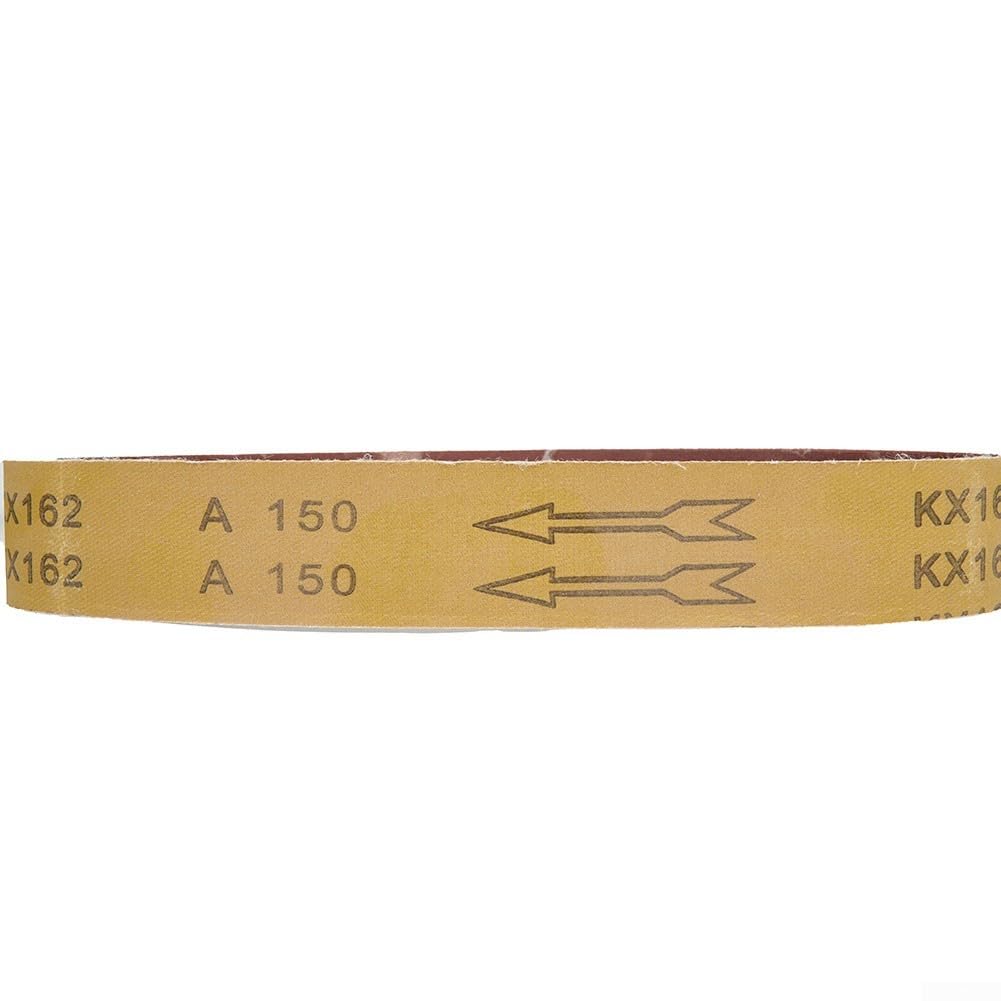 Nastri abrasivi in ossido di alluminio, 40 mm x 680 mm, varie grane per una macinazione efficace di legno e acciaio inossidabile, 10 pezzi