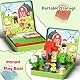 Magnetische Bausteine Reise Spielset, 49PCS Reise Magnet-Bausteine Spiel, Bauernhof Tiere magnetische Konstruktionen Spielzeug für Kinder ab 3 Jahren, STEM Montessori stapeln Spielzeug
