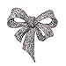 Produktbild SODIAL Archaistisch Strass Bogen Broschen Fuer Frauen schwarzes Bowknot Brosche Modeschmuck Mantel Zubehoer Eleganter Stil