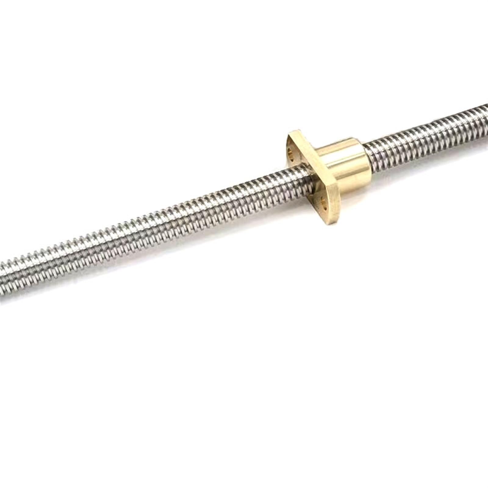 Threaded Backlash 18mm Diameter Screw Rod with Brass Nut 4mm Pitch Lead 304 Stainless Steel Thread Rod T18 Trapezoidal Rod Tr18x4 Screw Screw trapezoidal (Color : T18-4 Trimmed Flange, Size : 550mm