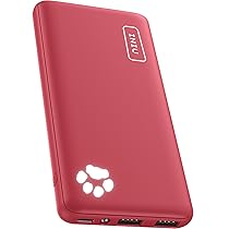 Power Bank, INIU Ultra Sottile & Leggero Powerbank 10000mAh Doppia Uscita 3A ad Alta Velocità, Porta USB C da Esterno Caricatore Portatile di Torcia per iPhone 15 14 13 12 Pro Max Samsung Huawei
