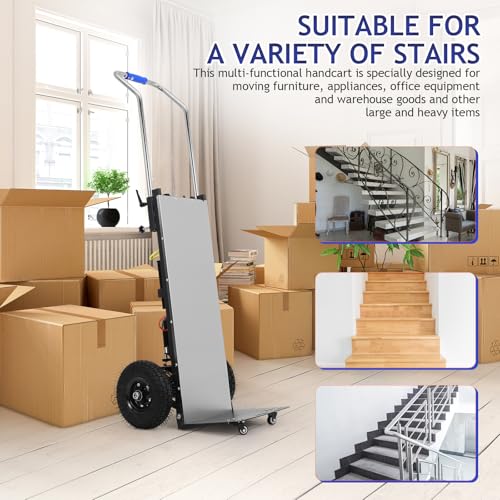 Carretilla eléctrica para escaleras 400kg 1200W plegable miniatura 4