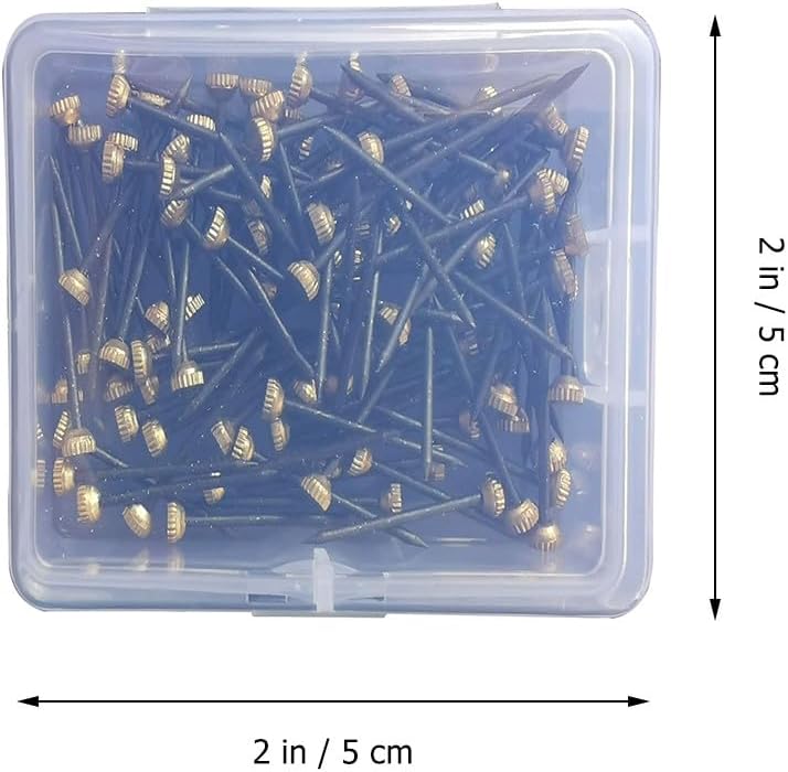 150pcs Black Round Head Picture Nails Photo Frame Fixing Pins Frame Metal Nails for Hanging Pictures DIY Crafts with Box