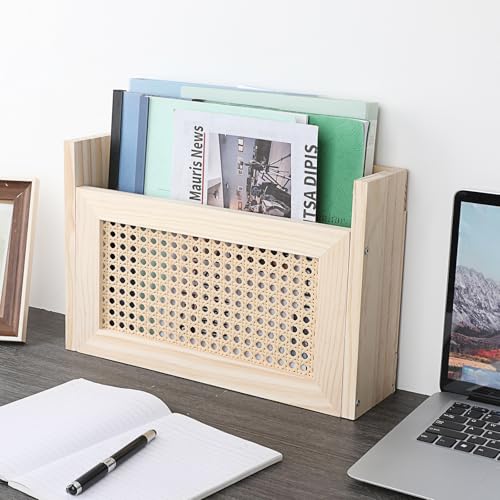 BSTKEY Wooden Wall Shelf Magazine Rack Rectangle Magazine Rack File File Document Home Newspaper Mail for Office Entryway Waiting Room Living Room - Cosy Home Interiors BSTKEY Wooden Wall Shelf Magazine Rack Rectangle Magazine Rack File File Document Home Newspaper Mail for Office Entryway Waiting Room Living Room - Image 2