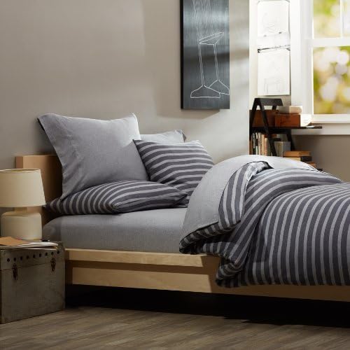 Miniatura 9 de Crescent Bedding - Juego de sábanas extralargas de satén de 200 hilos, 100 % algodón, suave y cómodo, tamaño individual (gris, tamaño individual XL)