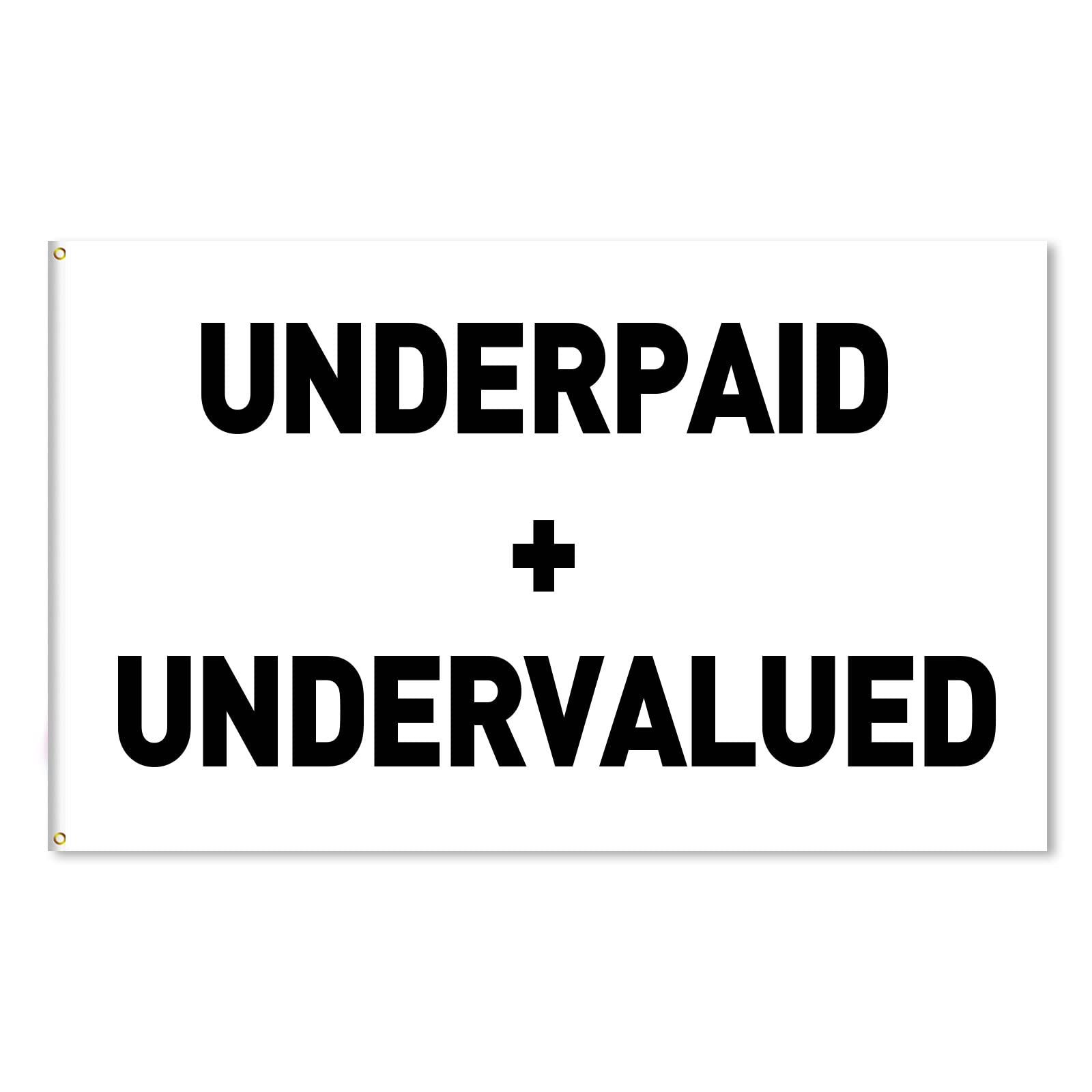 The underpaid + undervalued Flag 6x4 ft 180x120 cm Printed Flag with Brass Eyelets for Ourdoors and Indoors