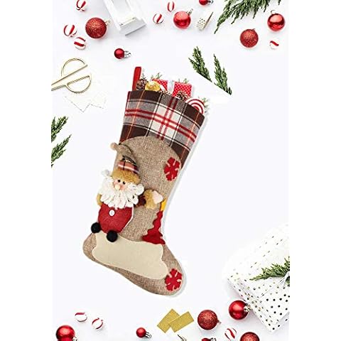 22.5cm Classic Snowman Christmas Stocking Cover