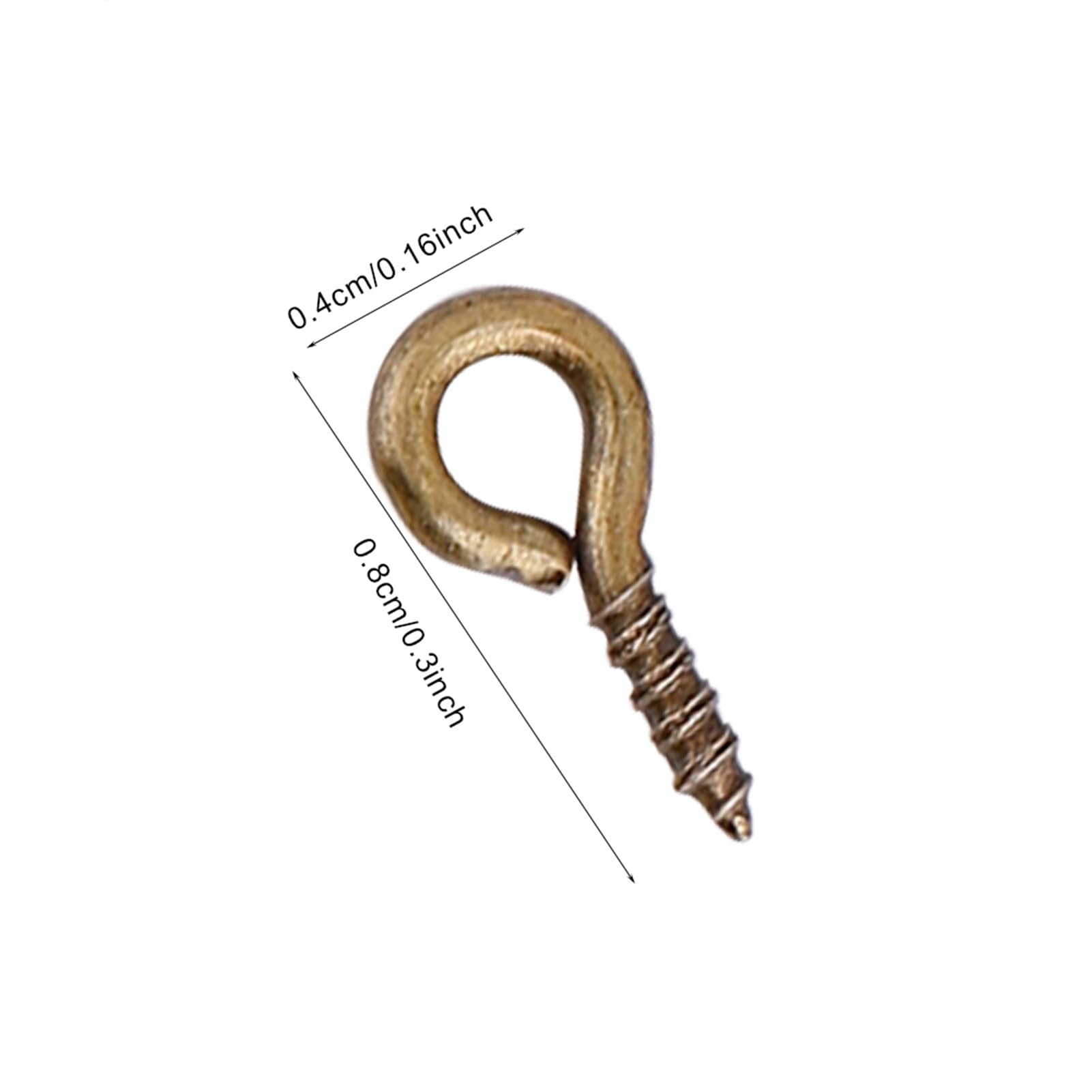 lvifloae 200PCS Eye Pins Eyepins Alloy Thread Screw Eye Hooks Small Screw Eye Pins, Mini Metal Eye Pins Hooks Eyelets Screw Peg Threaded for Jewelry Making Findings DIY Crafts (Bronze)