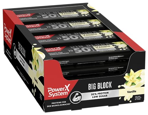 Power System Big Block Vanille Proteinriegel 16x100g