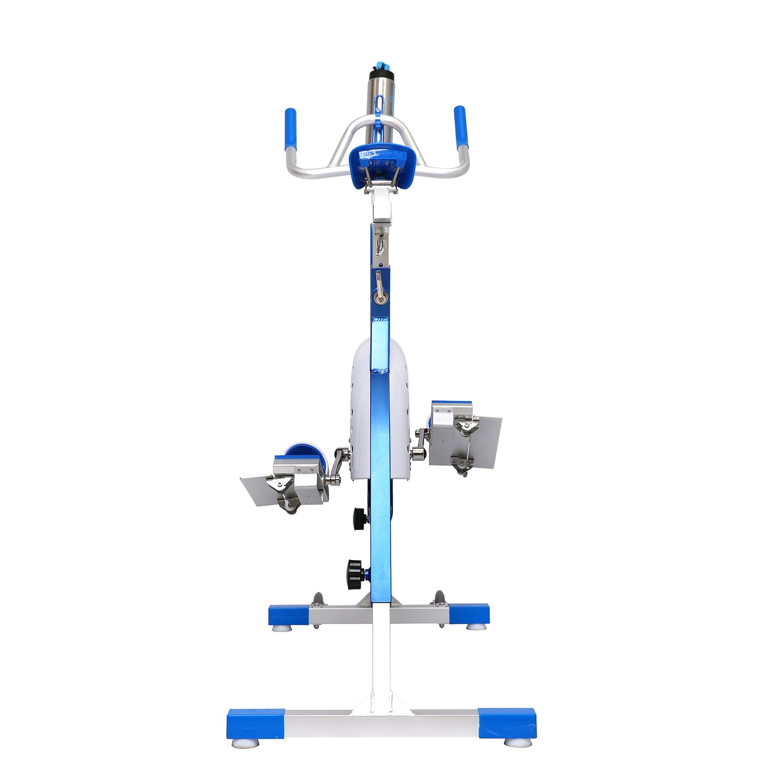 Waterflex Aquabike Aluminium WR Max WX-WRMAX1 - Vélo de Piscine Athléthique - Résistance Hydraulique - Effet Drait - Ergonomie Adaptative - Prof. 1,1-1,6m Bleu, Léger