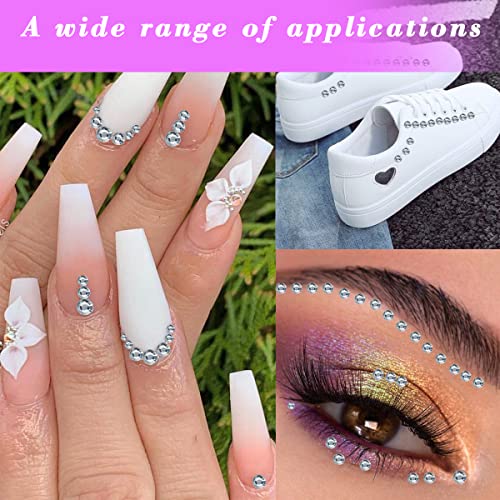 image for Jacnkb 1799pcs Self Adhesive Face Gems Stickers, Hair Gems Rhinestones