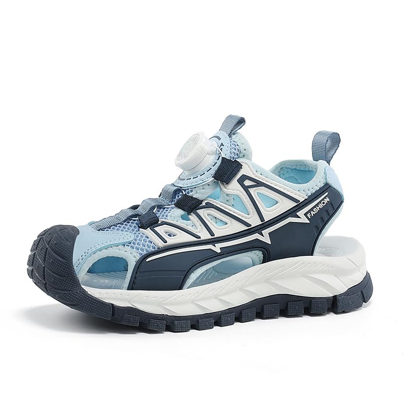 Sandalias cerradas para niños, trekking, senderismo, verano, exteriores, transpirables, 28-41 EU, F179 Tdenim Blueblua, 38 EU