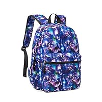 K-Cliffs Printed Backpack Simple Pattern Bookbag Classic Travel Daypack for laptop & Tablet\u2026, Galaxy, L, Galaxy
