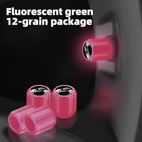 Miniatura 4 de 12 tapas luminosas para válvulas de aire para neumáticos de automóvil, modelos de automóvil deportivo, cubierta de vástago de válvula de rueda