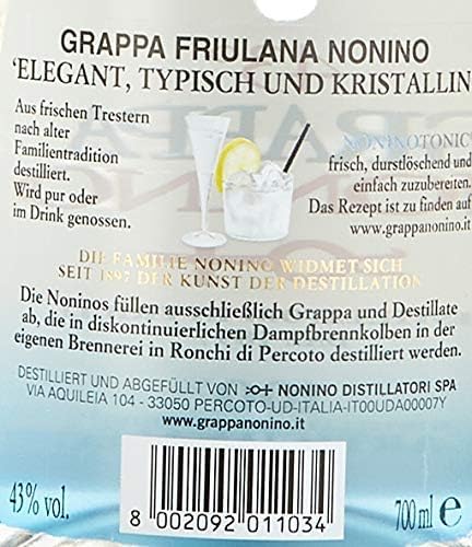 Nonino Grappa 43° (1 x 0.7 l)