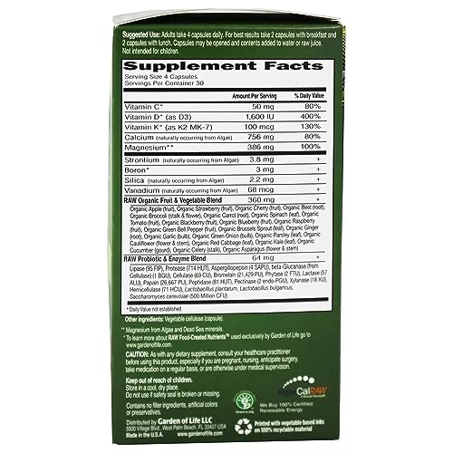 Image of Vitamin Code RAW Calcium - 120 Capsules (Pack of 2)