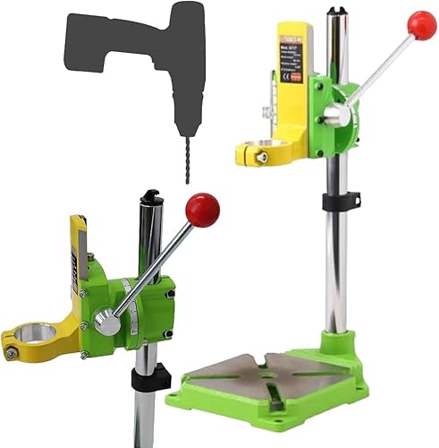 Japard Upgraded Drill Press Floor Stand for Hand, 90 Degree Rotating Adjustable Universal Bench Clamp Holder Adapter Workbench Repair Tool Table Mount