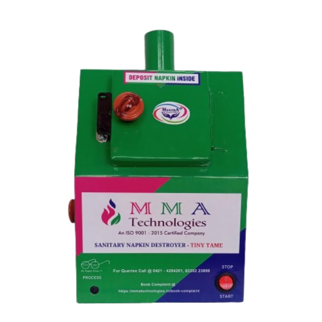 MANTRA BRAND TINY - TAME MODEL MANUAL TYPE SANITARY PAD DESTROYER | SEMI AUTOMATIC SANITARY NAPKIN INCINERATOR | BURNING MACHINE FOR SANITARY PAD (ONLY FOR SANITARY PADS. NOT SUITABLE FOR DIAPERS)