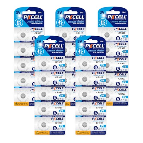 PKCELL CR927 3V Lithium Battery BR927 DL927 CR927 Batteries (5 Count (Pack of 5))