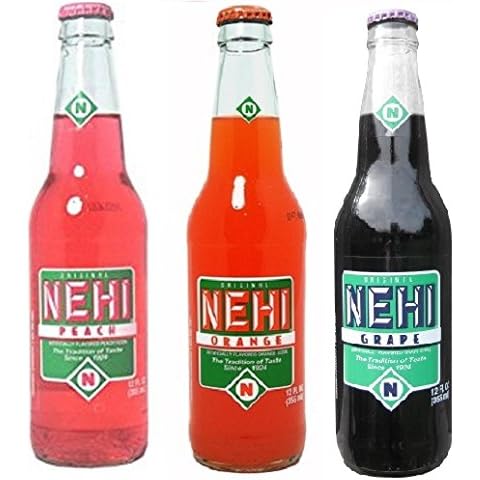 Nehi Soda 3-Pack: Grape, Orange and Peach (12oz long neck bottles) Cover