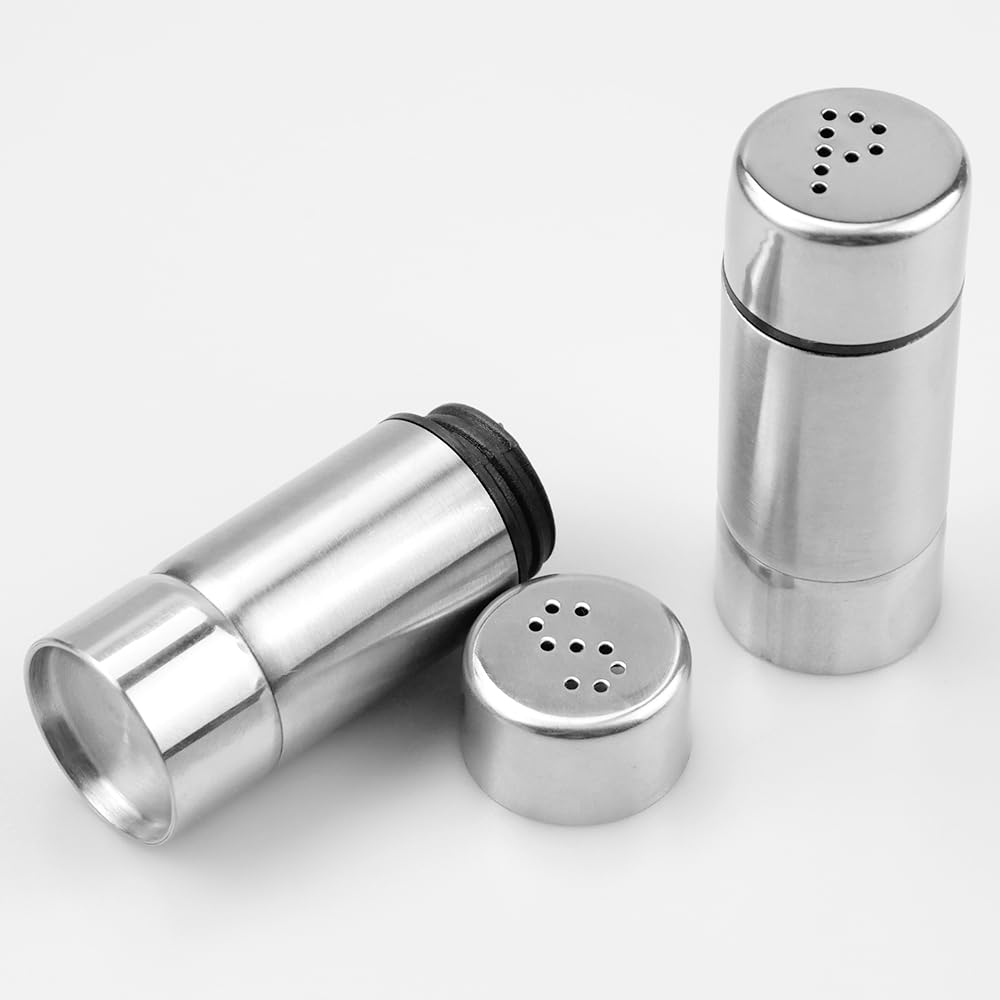 Distributore Spezie In Acciaio Inox PARENCE - 6x5x5 Cm, Con Fori Multifunzione Per Sale E Pepe - Foto 6