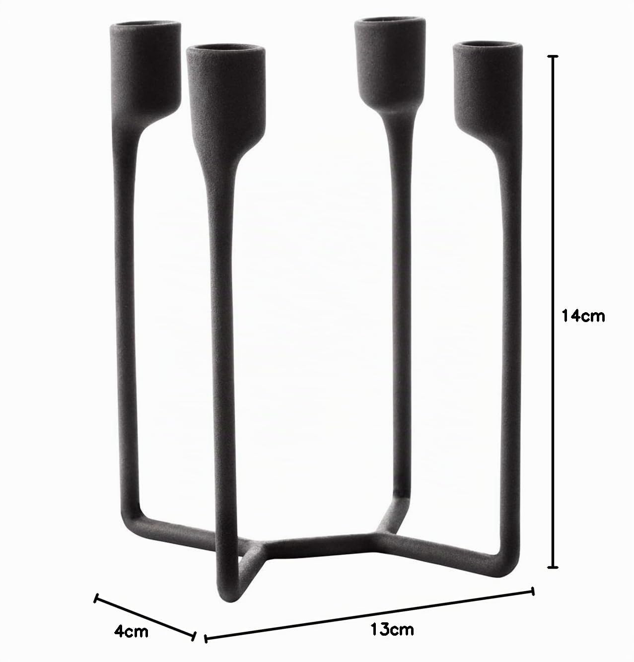 Normann Copenhagen Kerzenständer, Schwarz, 20,4 x 14 x 13 cm