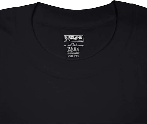 Miniatura 3 de Kirkland Signature - Camiseta de cuello redondo para hombre, 100% algodón peinado pesado (paquete de 6)