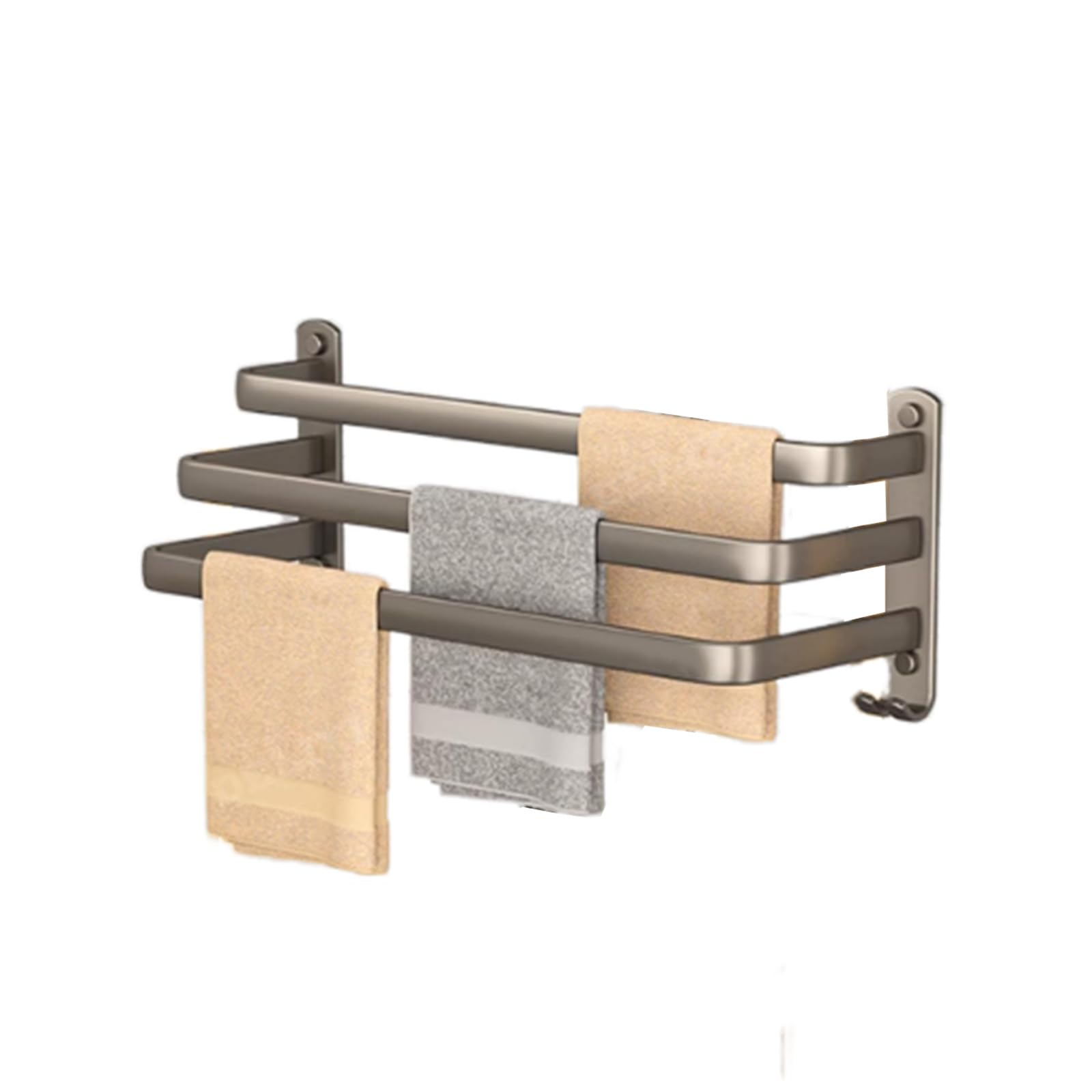 Porte serviette salle de bain en aluminium design moderne à trois niveaux