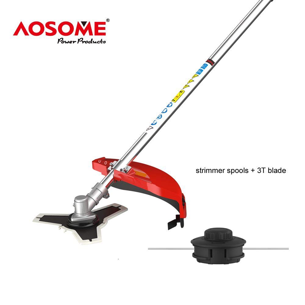 AOSOME M2600-3D Débroussailleuse Multifonction Thermique 4 en 1,Taille Haies, Tronconneuse, Rallonge - Débroussailleuse à Essence Professionnel Con Moteur 52cm³,2.2kw,3CV,2 Temps