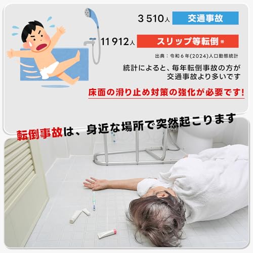 AirZen 滑り止めマット お風呂 滑り止めシート 厚手4.5mm 屋外用 玄関マット 1m 3m 5m PVC材質 自由カット 転倒防止 水抜け 浴槽内 プール 階段 浴室 浴場 温泉 介護 ベランダ キッチン 屋内外 業務用 防カビ 抗菌 (H形 0.9M×0.6M) [2]