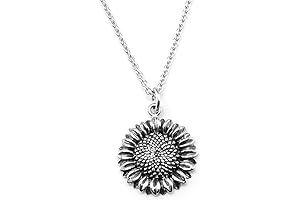Nature-Inspired Sterling Silver Sunflower Necklace: An Enchanting Accessory