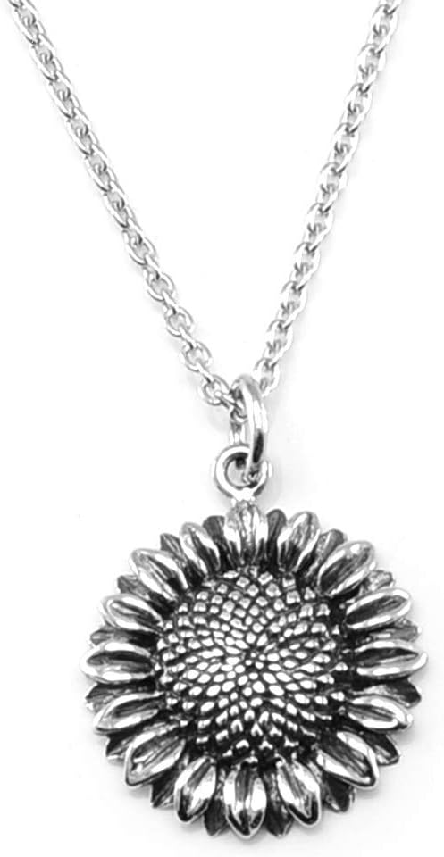 KEVIN N ANNA Sterling Silver Sunflower Pendant Necklace, 18"
