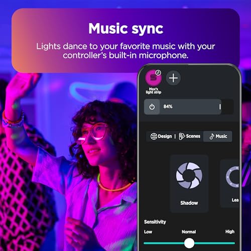 image for Roku Smart LED Light Strip+, 16.4ft - Color Options with Adjustable Br