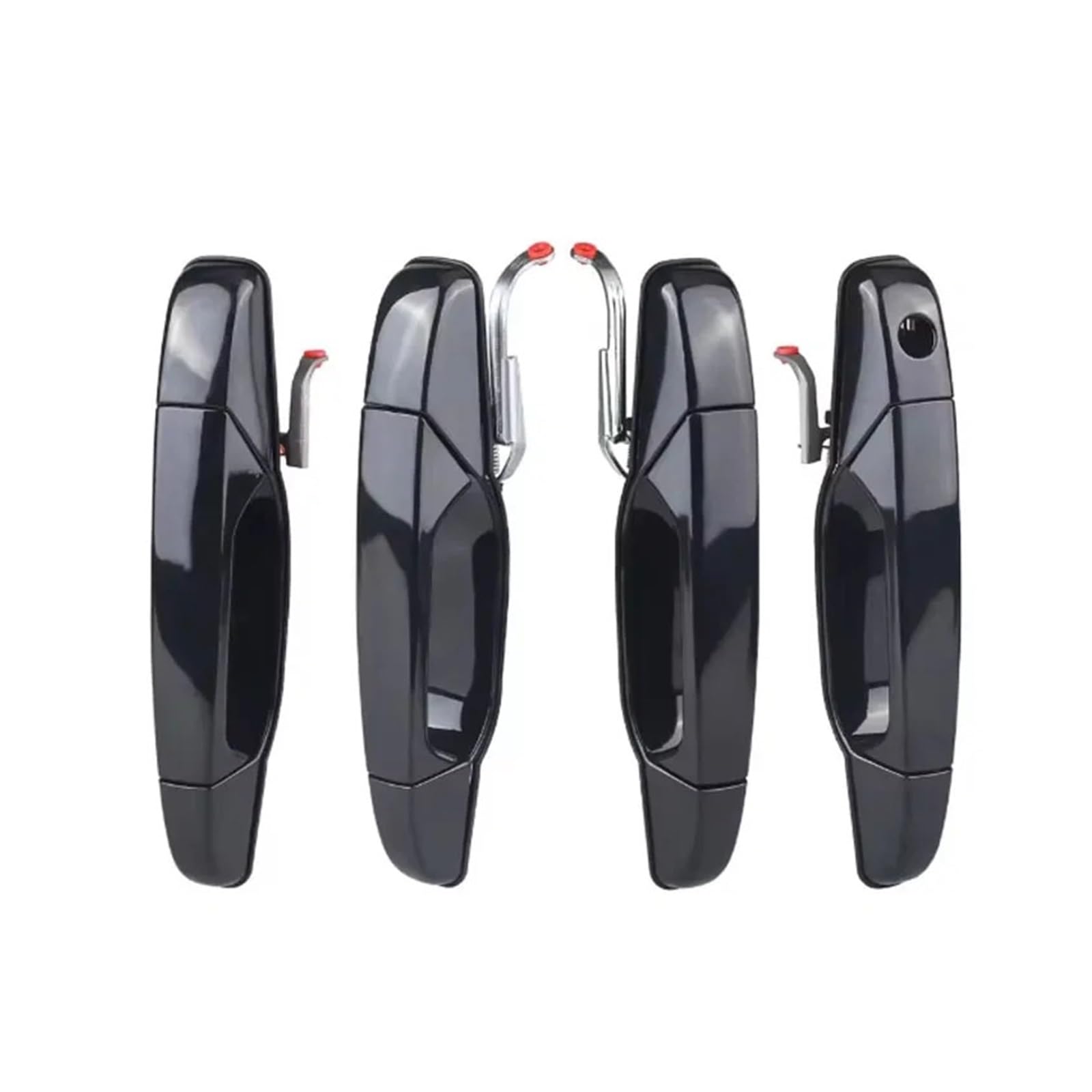 HLJNLVBN Door Handle for Cadillac for Escalade 2007 2008 2009 2010 2011 2012 2013 4Pcs Black Outside Door Handle