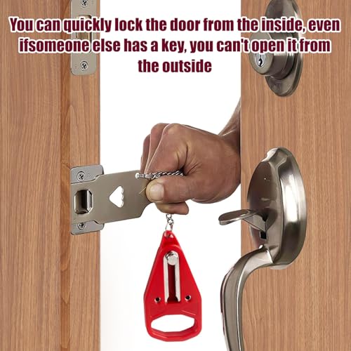 Portable Door Lock – Anti-Theft Travel Lock for Extra Security in Hotels, Apartments & Homes – Easy to Install, Lightweight & Durable Safety - Image 5