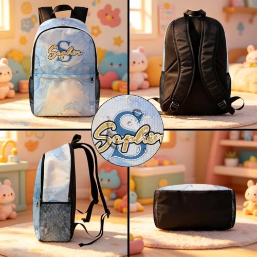 Image of Custom Backpacks for Girl Kids Personalized Backpacks Set Back to School