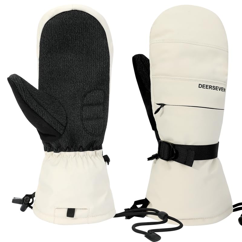 Harssidanzar Guanti snowboard uomo invernali impermeabili antivento KM061EU