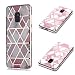 Produktbild Nadoli Galvanisieren Marmor Handyhülle für Samsung Galaxy J6 2018,Weich Silikon Marble Hülle Schlank Bumper Handytasche Flexible Schutzhülle Back Cover,Rosa Weiß