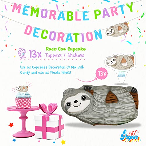 Sloth Pinata With Pull Strings - Fun Birthday Game For Boys & Girls - Awesome Sloth Party Decoration #TOP5