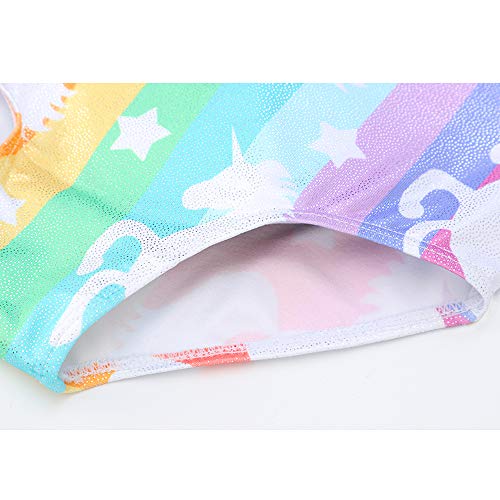 HOZIY Gymnastics Leotards for Girls Toddlers Kids Sleeveless Tumbling Outfits for Dance Print