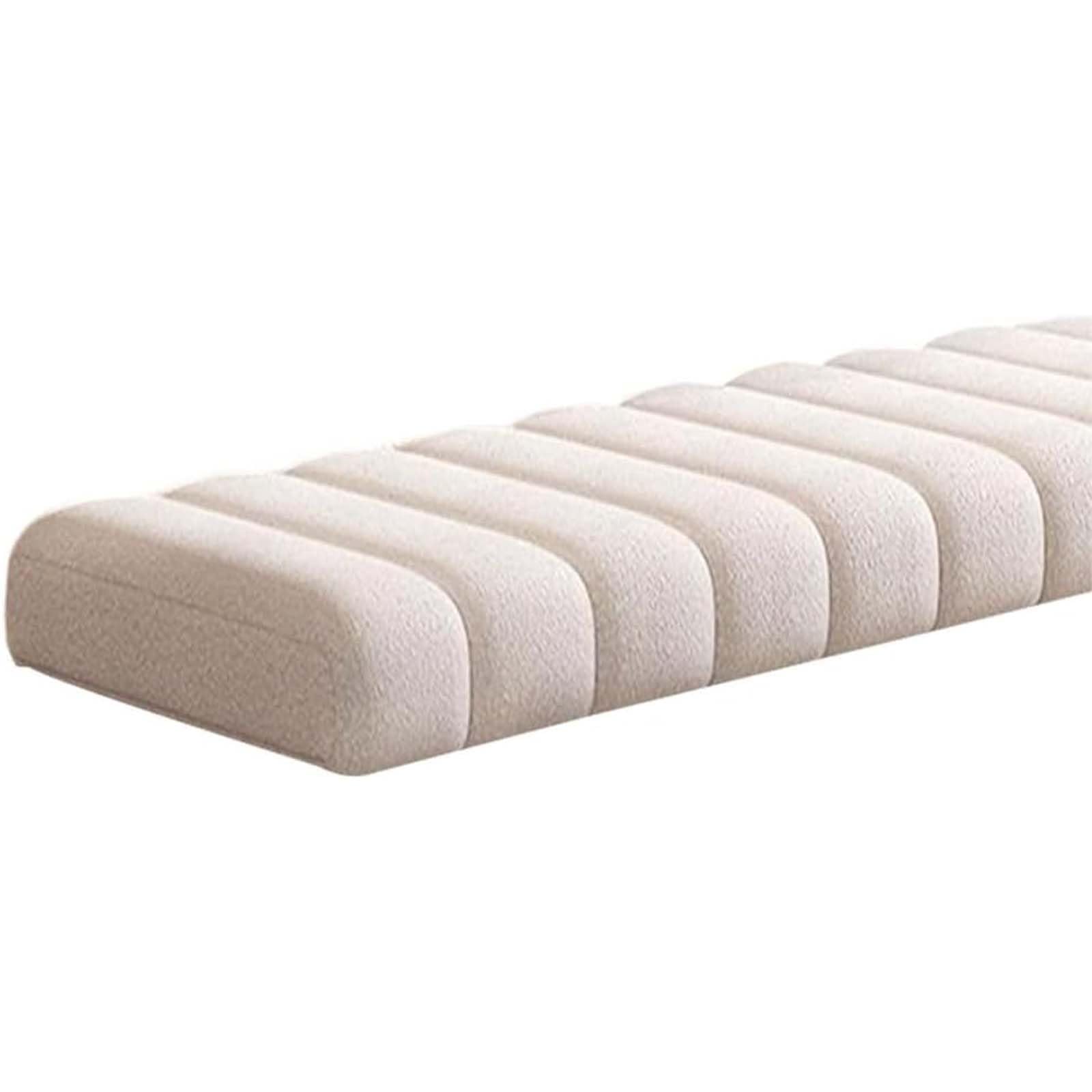 Outdoor/Indoor Bench Cushion 120cm/150cm/80cm/90cm x 40cm/30cm 2/3 seater Rectangle Bench Seat Pad for Bay Windows, Garden Patio, Long Chairs & Porch Furniture,A White,45x75cm
