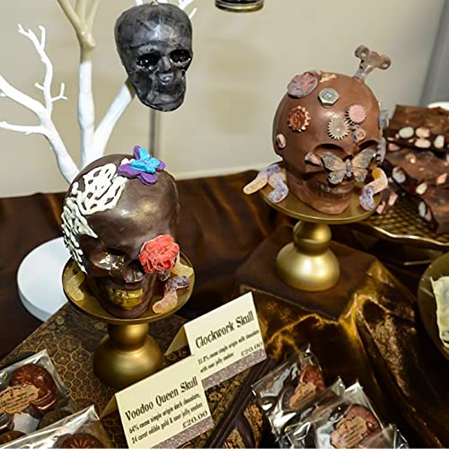 Palksky Jumbo 3D Skull Breakable Chocolate Mold Silicone For Halloween Decoration, Large Size Skull Cake Mold With 1 Hammer For Party #TOP1