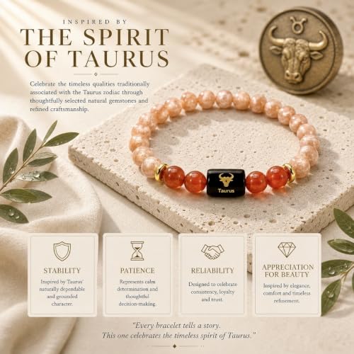 Image of Zodiac Bracelet for Men & Women | 12 Zodiac Signs & Rashi Collection | Natural Crystal Bracelets | Lab Tested Natural Stones | Premium Gift Box & Velvet Pouch