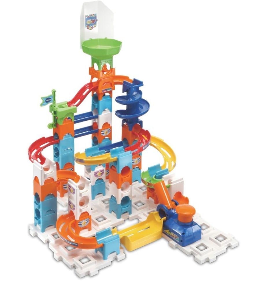 Sponsored Ad – VTech - Marble Rush Spiral City | Construction Toys For Kids With 5 Marbles And 62 Building Pieces, Electronic Track Set For Boys And Girls, Color-Coded Building Toy With Music And Sound, 4 Years+