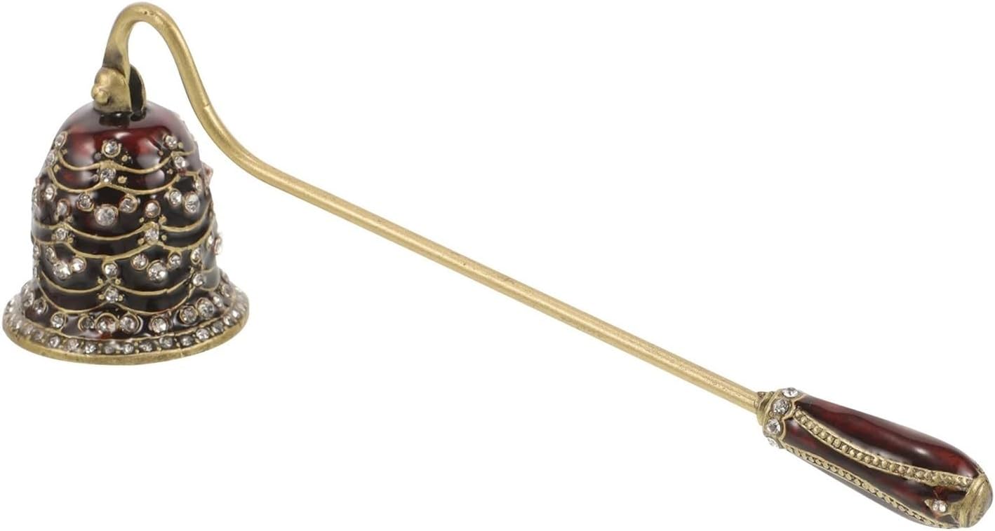 Candle Snuffer Vintage Vintage Rhinestone Snuffer with Long Handle Elegant Flame Extinguisher Tool for Home Wedding Party Use Gift