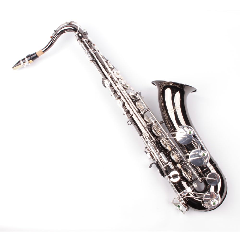 Tenor Saxofón negro cromado con maletín